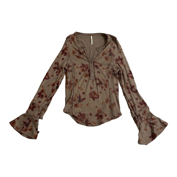 Free People Layer Me Henley Top - Picture 2 of 9